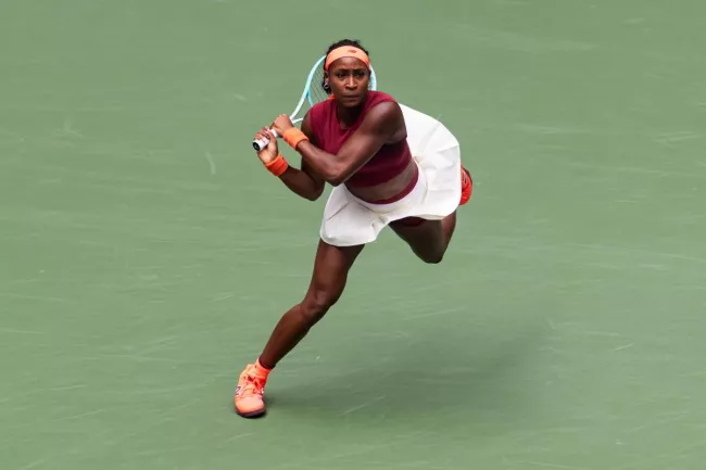 Coco Gauff (ici lors du dernier US Open) s'est imposée en simple et en double mixte face à la Grèce. (M. Frey/Presse Sports)