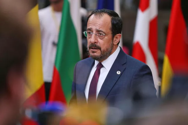 Le président chypriote, Nikos Christodoulides, à Bruxelles, le 26 juin 2025. NEWS AGENCY GERMANY/SHUTTERSTOCK/SIPA