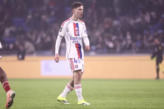 Rémi Himbert est titulaire avec l'OL contre le PAOK. (A. Martin/L'Équipe)