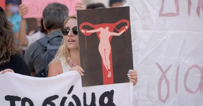 Une manifestation en faveur du droit à l'avortement à Athènes (Grèce), le 8 septembre 2022.
