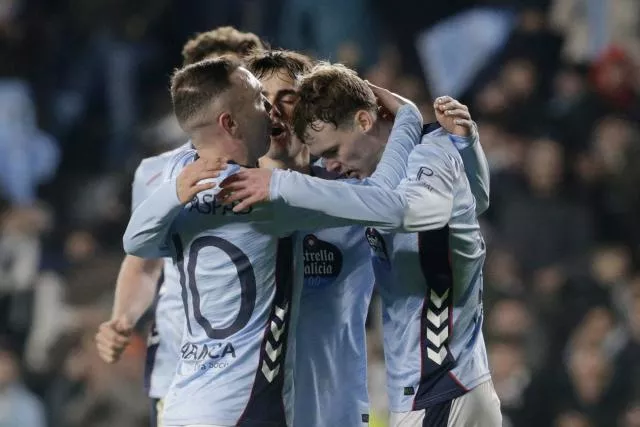 Williot Swedberg a marqué le but du succès du Celta Vigo, qui a éliminé le PAOK (1-0) et pourrait affronter l'OL en 8es de la C3. (Miguel Vidal/Reuters)