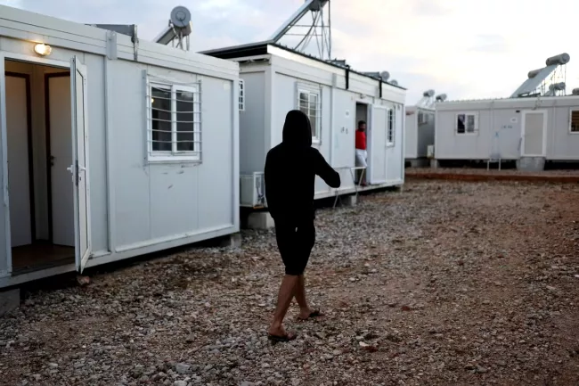 Dans le camp d’accueil de migrants, à Malakasa, (Grèce), le 17 juin 2023. STELIOS MISINAS/REUTERS