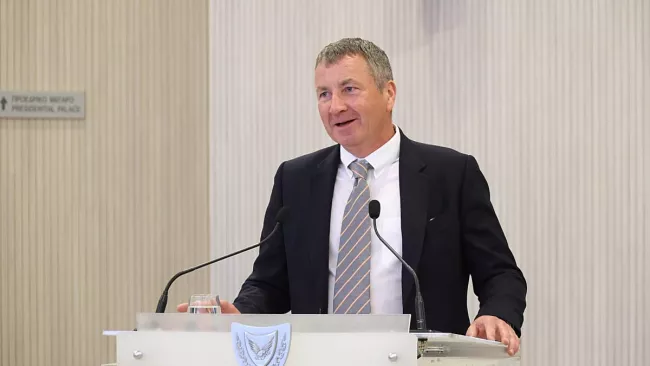 John Ardill, vice-président de l'exploration mondiale chez ExxonMobil, s'exprime à Nicosie, Chypre. -  Tous droits réservés  Andreas Loucaides/PIO