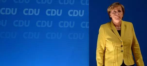 La chancelière allemande Angela Merkel lors du congrès de son parti, la CDU, en décembre dernier.


