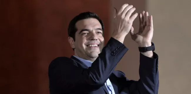 Alexis Tsipras, le 25 janvier 2015. (AFP PHOTO / ARIS MESSINIS)


