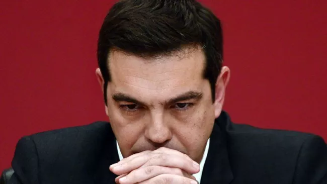 Alexis Tsipras, le leader de Syriza, souhaite renégocier la dette de son pays, après sa victoire historique aux éléctions.. Crédits photo : LOUISA GOULIAMAKI/AFP


