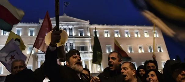 Des manifestations pro-Tsipras se tiennent depuis plusieurs jours partout en Grèce.


