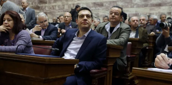 Le premier ministre grec, Alexis Tsipras, le 17 février 2015 à Athènes. (Thanassis Stavrakis/AP/SIPA)


