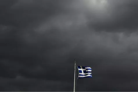 Même la météo était à la tempête, hier, à Athènes. © Reuters


