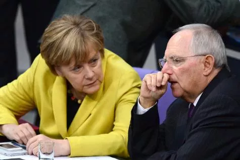 © John Macdougall - La Chancelière allemande et son ministre des Finances.


