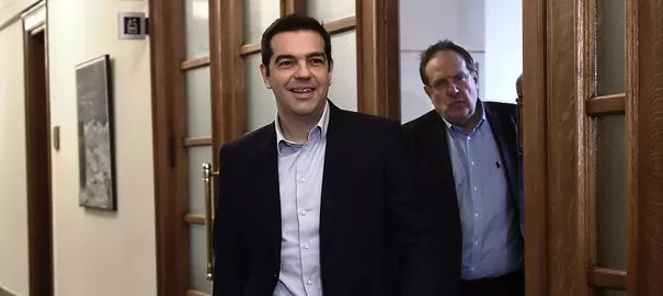 Le Premier ministre grec Alexis Tsipras, le 24 février 2015 à Athènes


