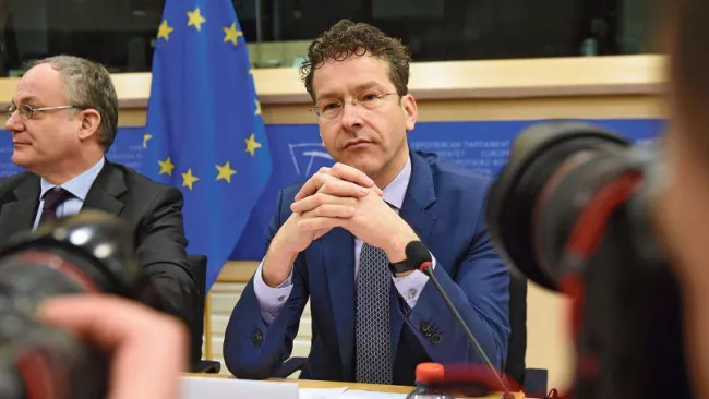 Le président de l'Eurogroupe, Jeroen Dijsselbloem, à Bruxelles le 24 février. Crédits photo : JOHN THYS/AFP


