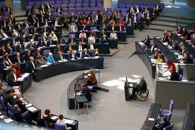 Le ministre des Finances allemand, Wolfgang Schäuble, s'est adressé ce matin aux députés du parlement. Image: Archive/Reuters


