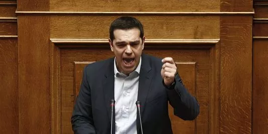 Alexis Tsipras devant le nouveau Parlement grec, le 8 février.


