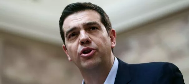 Alexis Tsipras devant le Parlement grec, 17 février 2015.


