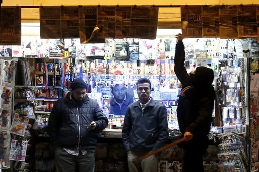 Protestataires à Athènes, 17 mars 2015. (AP Photo/Petros Giannakouris)


