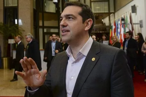 Le Premier ministre grec Alexis Tsipras à Bruxelles. © AFP


