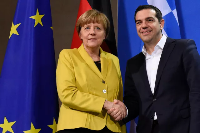 Lors de sa première visite à Berlin ce lundi 23 mars, Alexis Tsipras a réaffirmer qu'il n'y a «pas d'autre voie que le dialogue». Image: AFP


