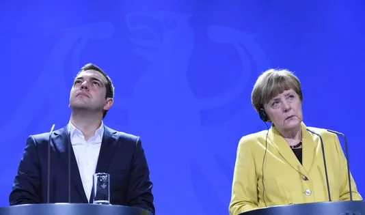 Angela Merkel et Alexis Tsipras, lundi 23 mars, à Berlin.


