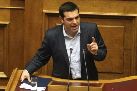 Alexis Tsipras, lundi, devant le Parlement grec: une liste de réformes «complète et précise» qui se fait attendre. © Reporters.


