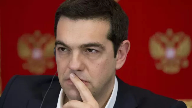 Alexis Tsipras, premier ministre grec, mercredi à Moscou. Crédits photo : ALEXANDER ZEMLIANICHENKO/AFP


