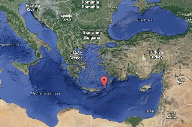 L'épicentre du tremblement de terre est situé à environ 14 km au large de la petite île de Kassos. Image: Google Maps


