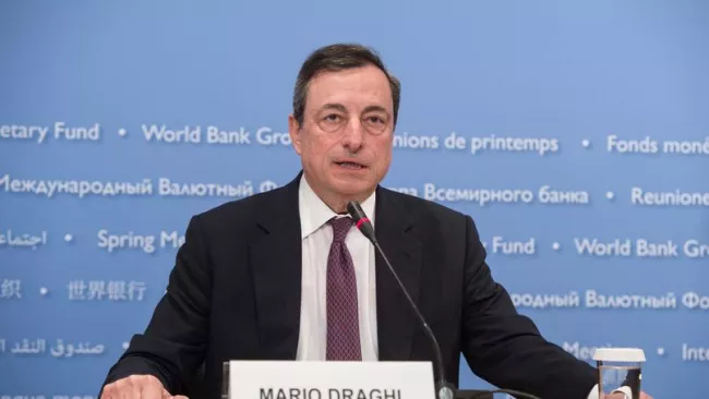 Mario Draghi. Crédits photo : NICHOLAS KAMM/AFP


