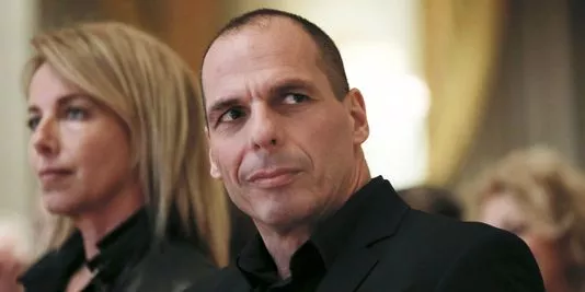 Le ministre des finances grec Yanis Varoufakis et sa femme, Danae.


