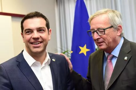 Tsipras et Juncker © EPA


