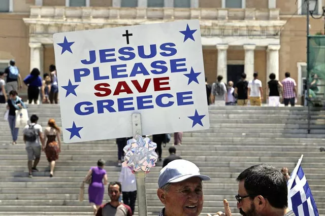 Des manifestants devant le Parlement grec à Athènes. Image d'illustration. Image: DR


