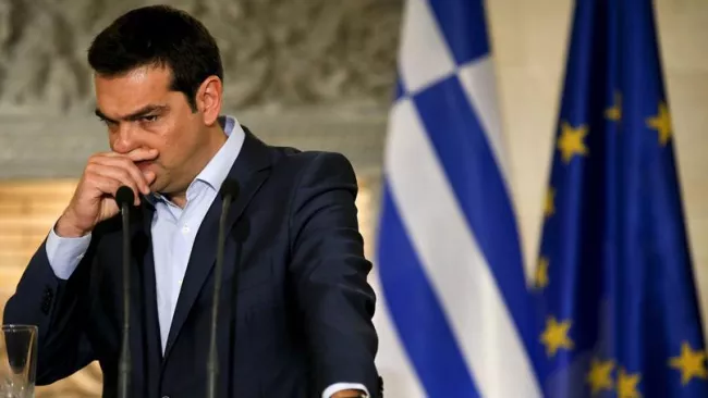 Le premier ministre grec, Alexis Tsipras, lors d'une conférence de presse, le 17 juin. Crédits photo : © Paul Hanna / Reuters/REUTERS


