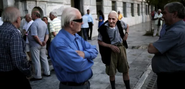 La question des retraites est au coeur du plan proposé et au coeur du différend avec la Grèce. (ANGELOS TZORTZINIS/AFP)


