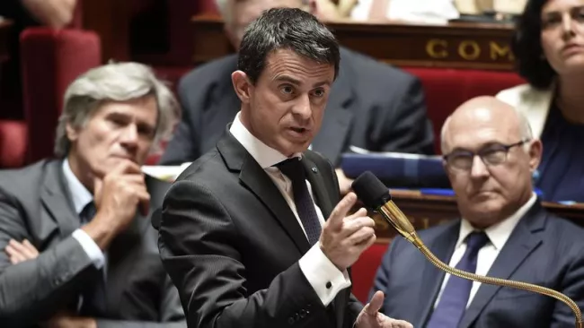 Manuel Valls, ce mercredi, à l'Assemblée. Crédits photo : STEPHANE DE SAKUTIN/AFP


