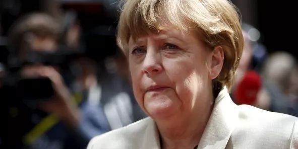 Le "non" grec est un camouflet qui place Angela Merkel face à un choix historique (Crédits : FRANCOIS LENOIR)


