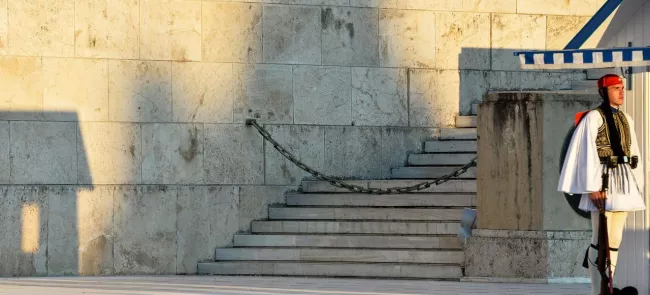 Le parlement grec, à Athènes. Crédits photo : ANDREAS SOLARO/AFP


