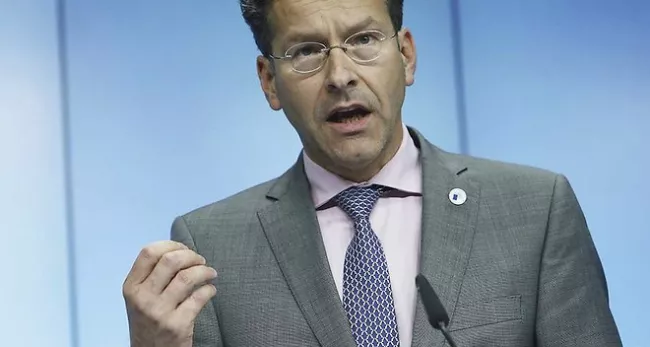Jeroen Dijsselbloem a été réélu, lundi 13 juillet, président de l'Eurogroupe. - Photo Zhou Lei/Xinhua-Réa


