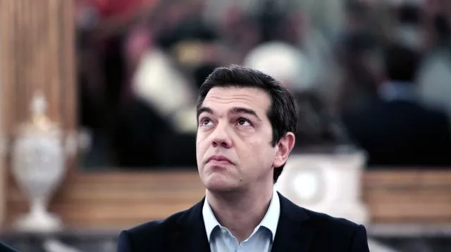 Le Premier ministre grec Alexis Tsipras au palais présidentiel à Athènes, le 18 juillet 2015


