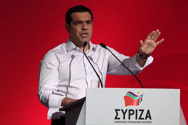 Alexis Tsipras s'est adressé au comité central de Syriza. Image: Yiannis Kourtoglou/Reuters


