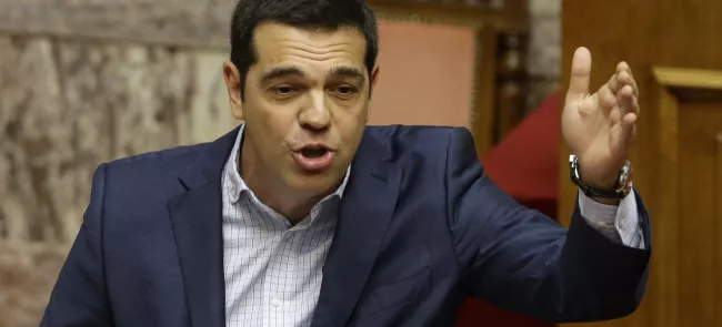 Le premier ministre Alexis Tsipras le 31 juillet à la Vouli, le parlement grec. Crédits photo : Thanassis Stavrakis/AP


