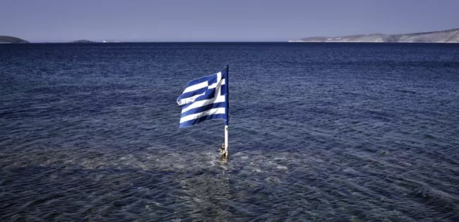Au large de l'île de Skyros en Grèce. (LOUISA GOULIAMAKI / AFP)


