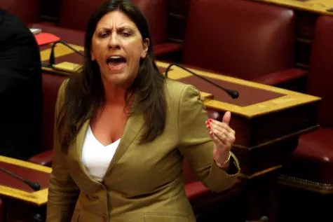 Zoé Konstantopoulouce jeudi soir au Parlement. © EPA


