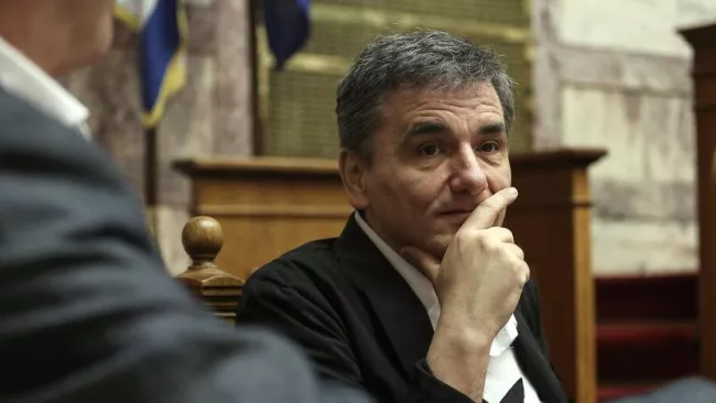 Euclide Tsakalotos, le ministre des Finances grec Crédits photo : Yiannis Liakos/AP


