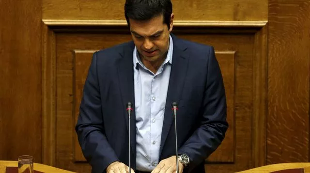 Alexis Tsipras au Parlement, le 23 juillet 2015. Le Premier ministre grec est confronté à la défiance de l'aile gauche de Syriza.


