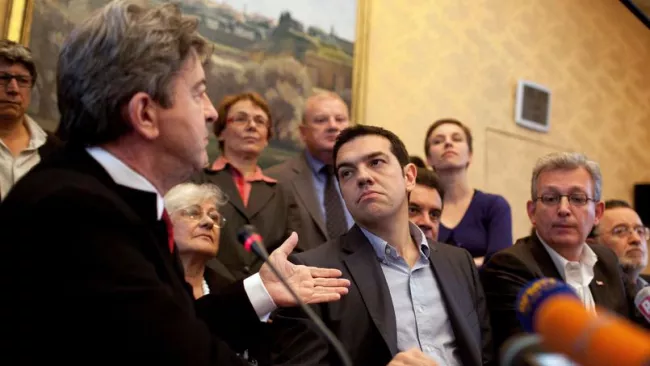 Jean-Luc Mélenchon et Alexis Tsipras à Paris, le 21 mai 2012. Crédits photo : Lemouton Stephane/ABACA


