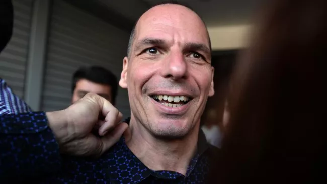 Yanis Varoufakis sera à Frangy-en-Bresse pour la fête de la Rose d'Arnaud Montebourg. Crédits photo : LOUISA GOULIAMAKI/AFP



