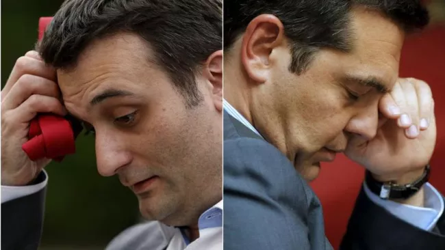 Florian Philippot (FN) et Alexis Tsipras, le premier ministre grec Crédits photo : Montage Pixlr / Photos REUTERS


