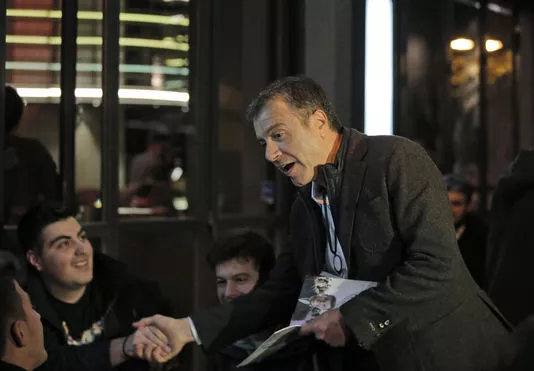 Stavros Theodorakis, chef du parti To Potami, à Athènes, le 21 janvier 2015.


