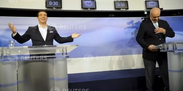 Alexis Tsipras et Evangelos Meimarakis sont d'accord pour appliquer le mémorandum. (Crédits : Reuters)


