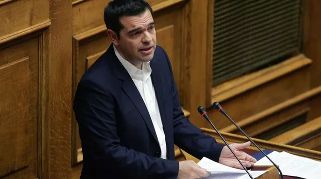 Le Premier ministre grec Alexis Tsipras au Parlement à Athènes le 16 octobre 2015


