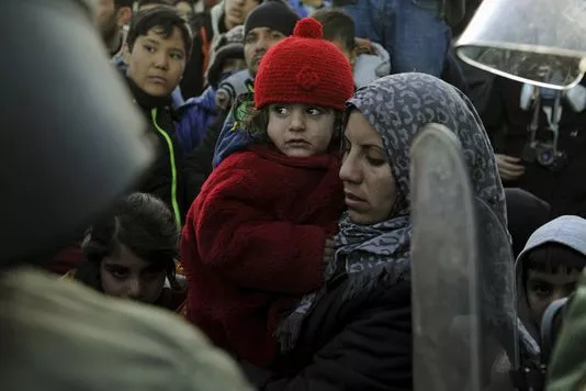 A Idomeni, en Grèce, à la frontière avec la Macédoine, jeudi 3 décembre.


